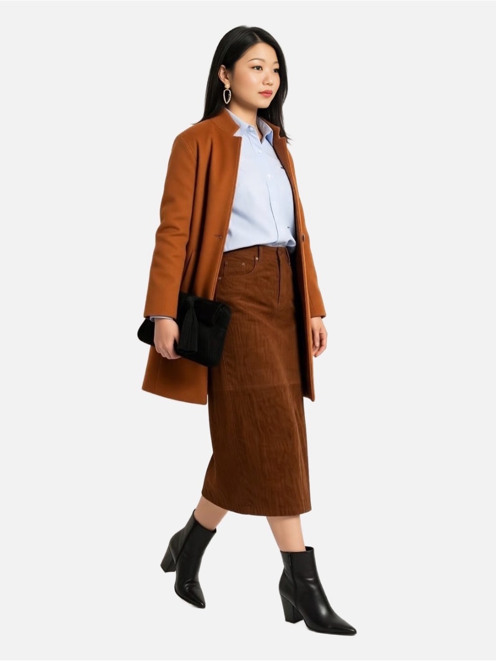 Wool pumpkin colour Coat